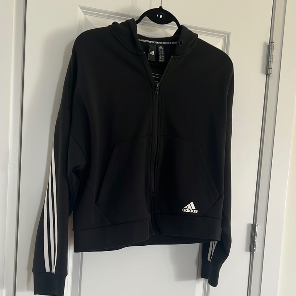 Adidas Black Zip-Up Hoodie